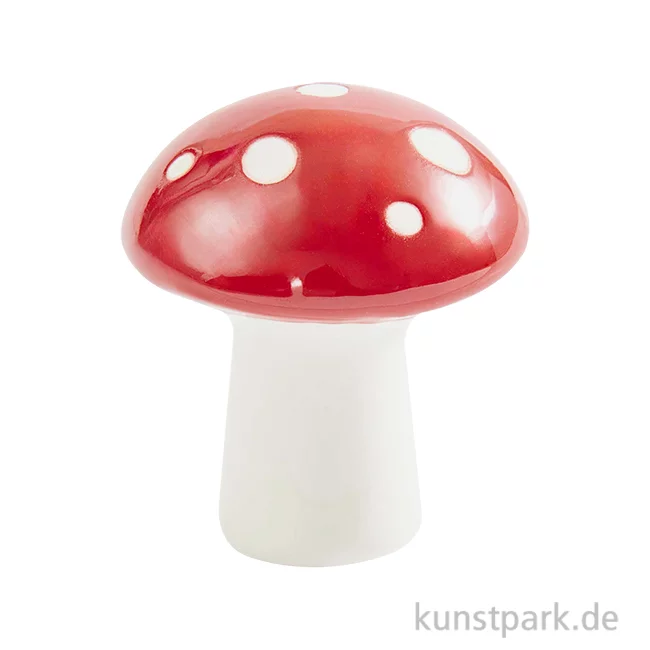 Artikelbild 1 des Artikels “Porzellan Figur - Fliegenpilz, Rot-Weiß, 4 x 3,4 x 3,4 cm “