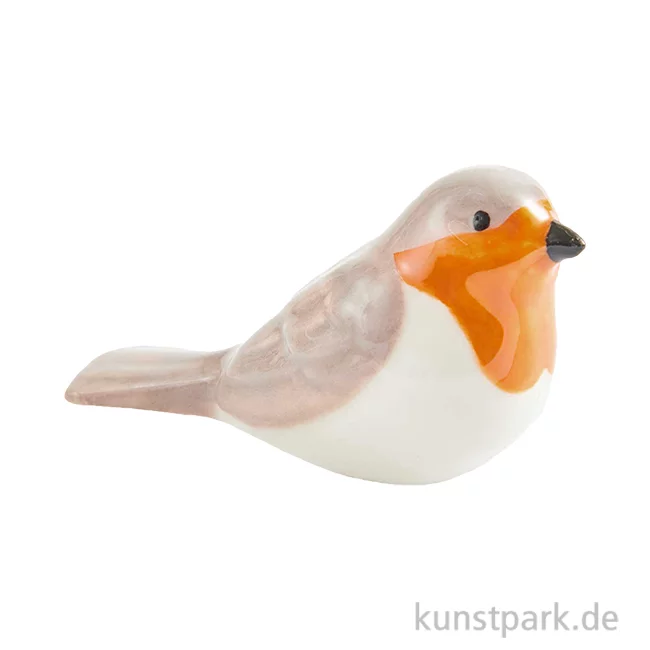 Artikelbild 1 des Artikels “Porzellan Figur - Rotkehlchen, Braun-Rot, 2,8 x 2,4 x 5,4 cm “