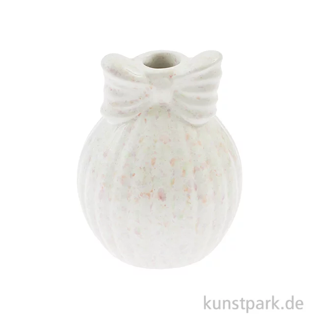 Artikelbild 1 des Artikels “Porzellan Vase, Kugel mit Schleife, 11 x 8 x 8 cm “