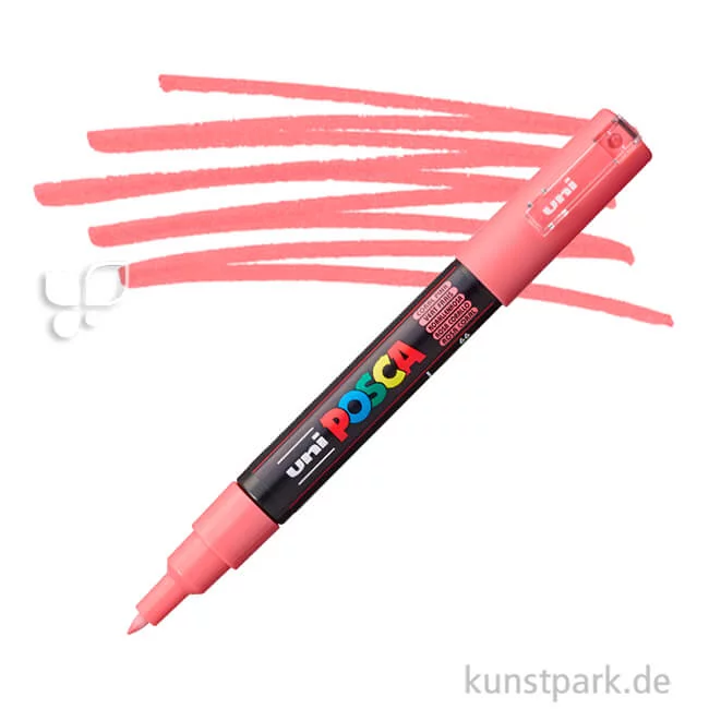 Artikelbild 1 des Artikels “POSCA Marker PC-1M - extrafein 0,7 mm Einzelstift | Korallenrosa“