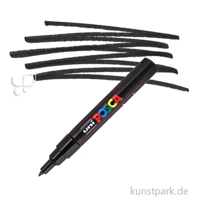 Artikelbild 1 des Artikels “POSCA Marker PC-1M - extrafein 0,7 mm Einzelstift | Schwarz“