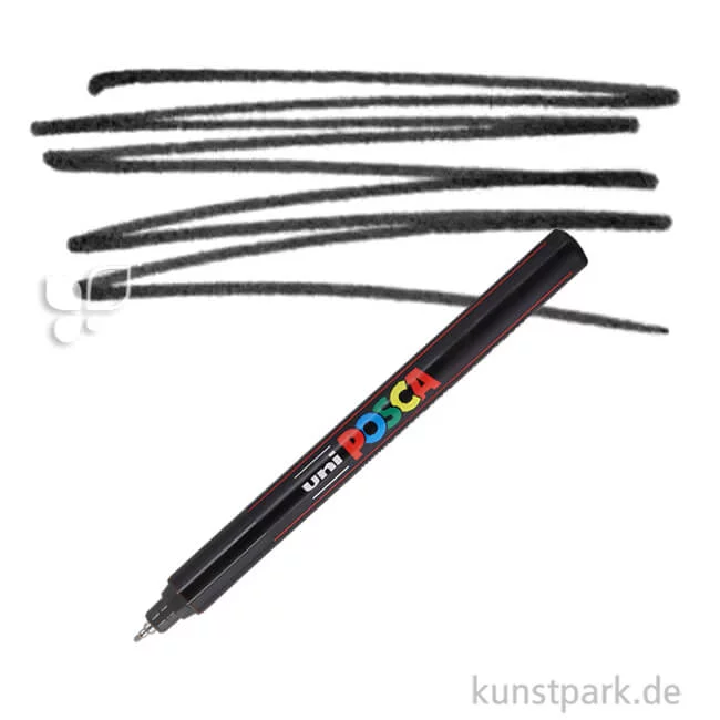 Artikelbild 1 des Artikels “POSCA Marker PC-1MR - extrafein 0,7 mm Einzelstift | Schwarz“