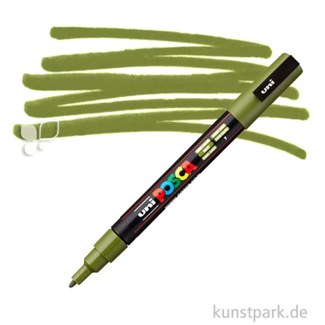 Artikelbild 1 des Artikels “POSCA Marker PC-3M - fein 0,9-1,3 mm Einzelstift | Khaki Grün“