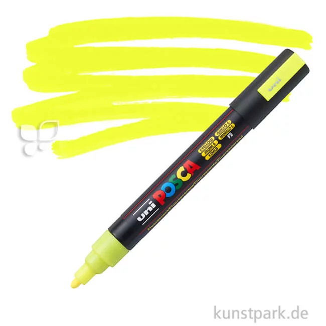 Artikelbild 1 des Artikels “POSCA Marker PC-5M - medium 1,8-2,5 mm Einzelstift | Neon-Gelb“