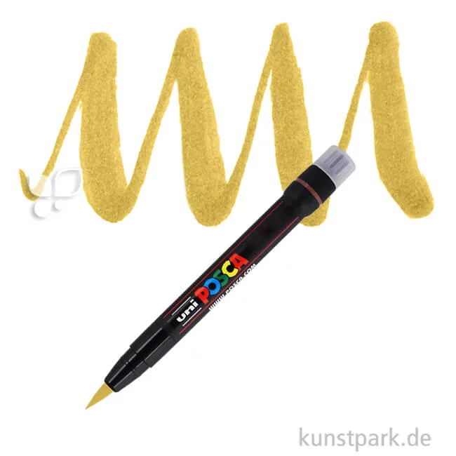 Artikelbild 1 des Artikels “POSCA Marker PCF-350 - Brush 0,1-10 mm Einzelstift | Gold“