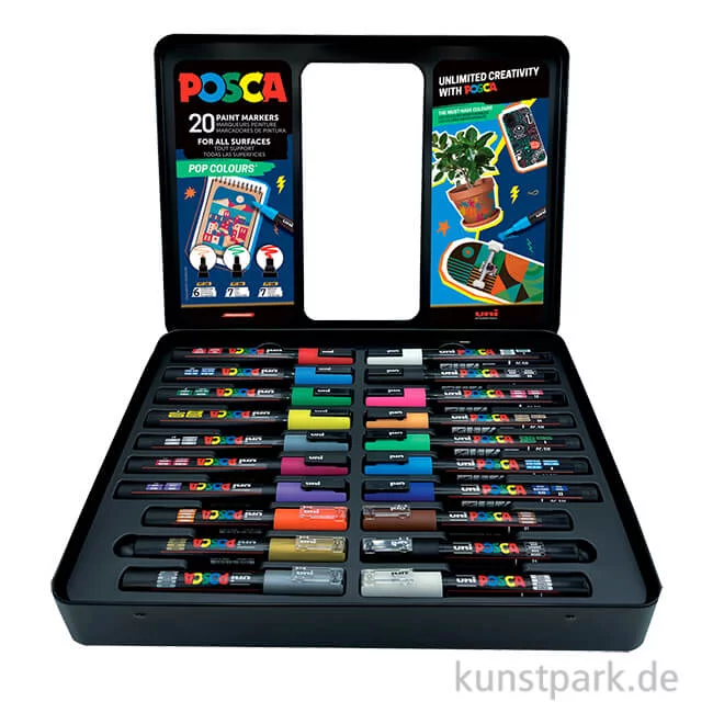 Artikelbild 1 des Artikels “POSCA Marker Set - Etui mit 20 Acrylstiften, Pop Colours “
