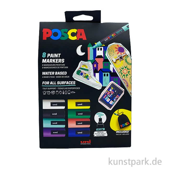 Artikelbild 1 des Artikels “POSCA Marker Set PC-5M, medium 1,8-2,5 mm, 8er Aktionsset “