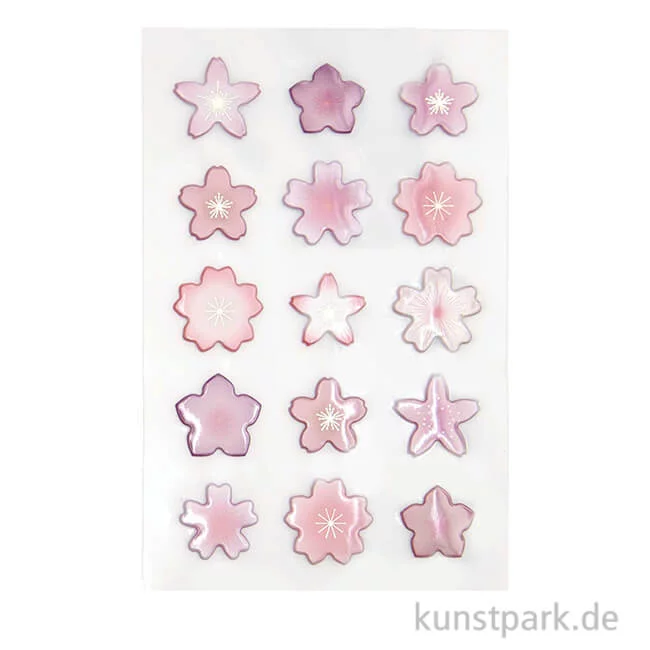 Artikelbild 1 des Artikels “Puffy Sticker - Sakura Kirschblüten, 15 Aufkleber “