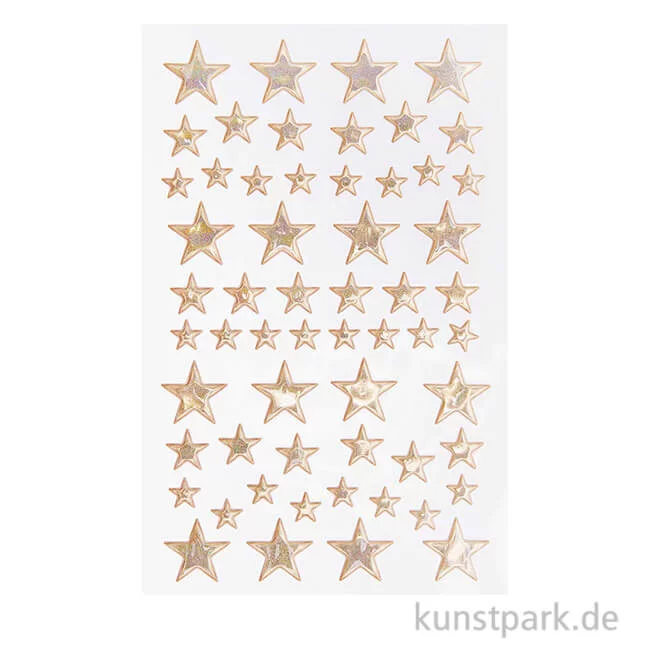 Artikelbild 1 des Artikels “Puffy Sticker - Sterne, Gold, 58 Aufkleber “