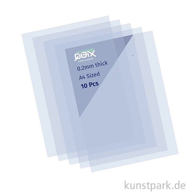 Artikelbild 1 des Artikels “QBIX Stencil Sheets zum Schablonen selber machen, 0,2 mm, 10 Blatt, A4 “
