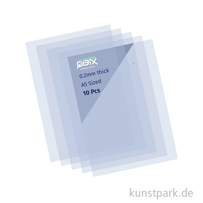 Artikelbild 1 des Artikels “QBIX Stencil Sheets zum Schablonen selber machen, 0,2 mm, 10 Blatt, A5 “