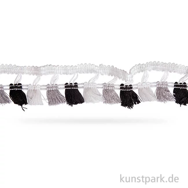 Artikelbild 1 des Artikels “Quasten-Borte - Schwarz-Weiß, 2 m “
