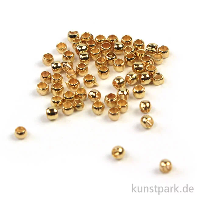 Artikelbild 1 des Artikels “Quetschperle - Gold innen 0,8 außen 1,5 - 40 Stück“
