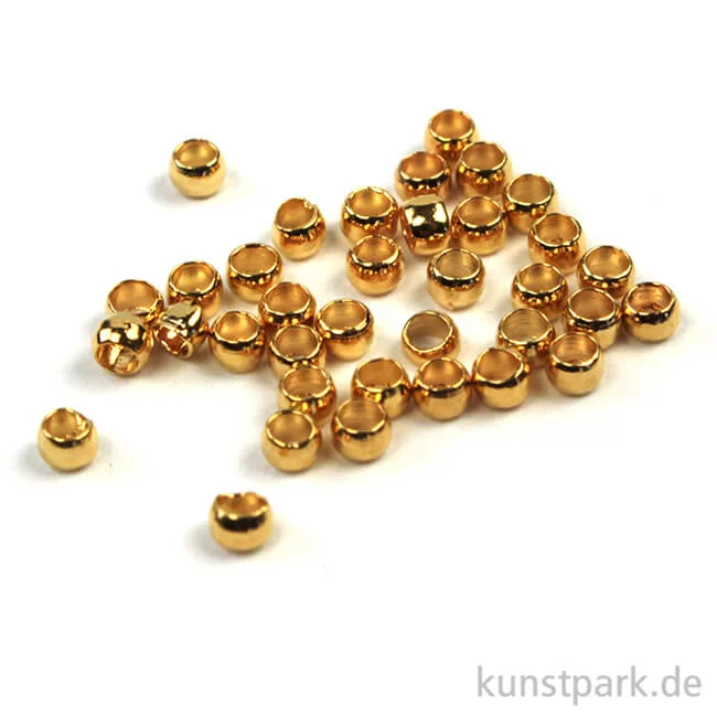 Artikelbild 1 des Artikels “Quetschperle - Gold innen 1,4 außen 2,0 - 35 Stück“