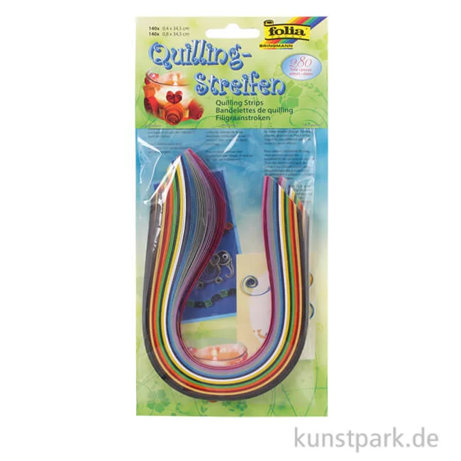Artikelbild 1 des Artikels “Quilling-Streifen Set, 280 Stück - farbig sortiert “