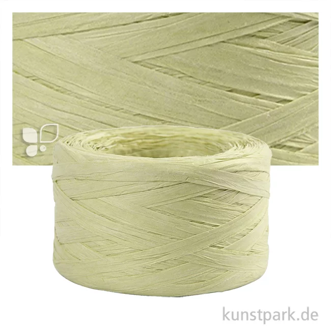 Artikelbild 1 des Artikels “Raffiabast aus Papier, 7 mm x 100 m Einzelfarbe | Hellgrün“