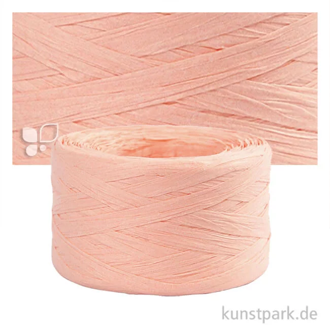 Artikelbild 1 des Artikels “Raffiabast aus Papier, 7 mm x 100 m Einzelfarbe | Hellrosa“