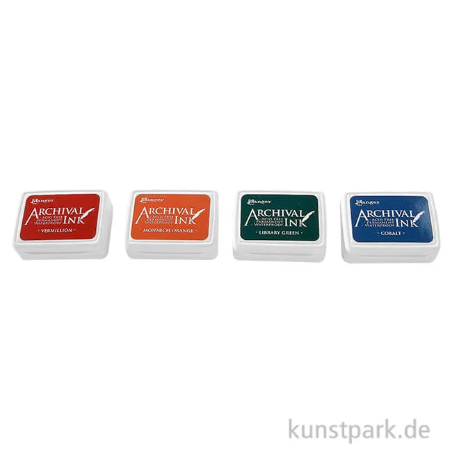Artikelbild 1 des Artikels “Ranger Archival Ink Grundfarben Stempelkissen im 4er Set “