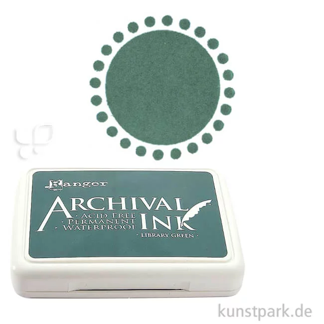 Artikelbild 1 des Artikels “Ranger Archival Ink Stempelkissen Einzelfarbe | Dunkelgrün“