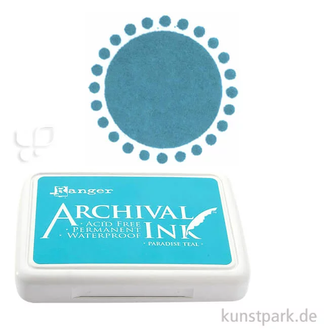Artikelbild 1 des Artikels “Ranger Archival Ink Stempelkissen Einzelfarbe | Türkis“