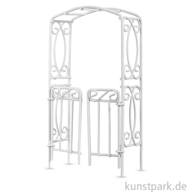 Artikelbild 1 des Artikels “Mini Rankbogen mit Türen - Weiß, 8x15x3,7 cm, 1 Stück “