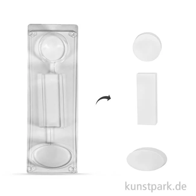 Artikelbild 1 des Artikels “Rayher Gießform - Kreis-Rechteck-Oval, 4,2 - 8,2 cm “