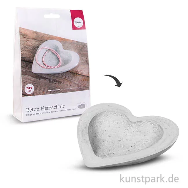 Artikelbild 1 des Artikels “Rayher Kreativset Herz-Betonschale mit umfangreichem Zubehör “