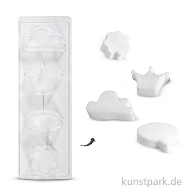 Artikelbild 1 des Artikels “Rayher Seifengießform Motive, Tiefe 3 cm, 4 teilig sortiert “