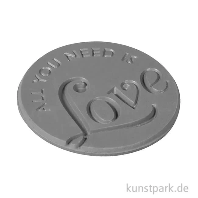 Artikelbild 1 des Artikels “Gießform Label - All you need is Love - 45 mm, 1 Stück “