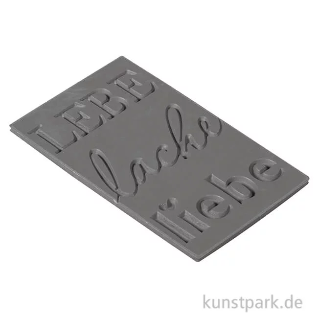 Artikelbild 1 des Artikels “Gießform Label - Lebe-lache-liebe - 40x65 mm, 1 Stück “