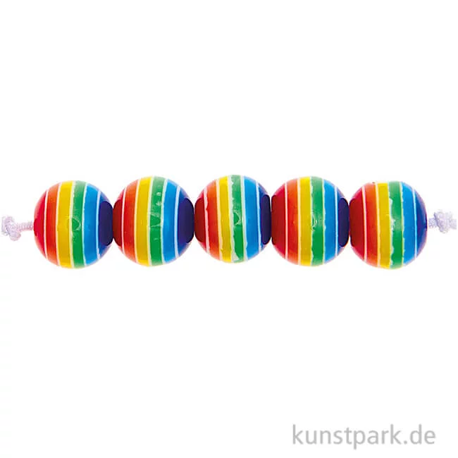 Artikelbild 1 des Artikels “Regenbogen Perlen, Rund, 8 mm Durchmesser, 48 Stück “