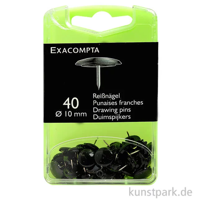 Artikelbild 1 des Artikels “Reißnägel Schwarz, Durchmesser 12 mm, 40 Stück “