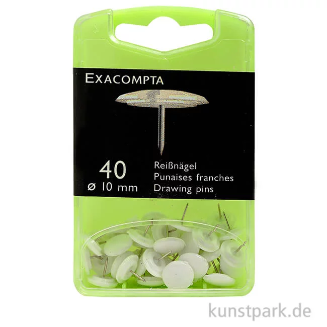 Artikelbild 1 des Artikels “Reißnägel Weiß, Durchmesser 12 mm, 40 Stück “