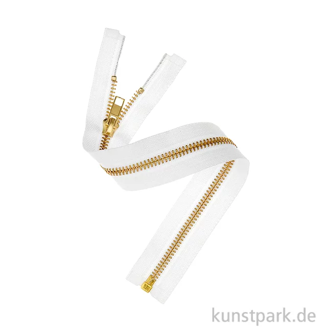 Artikelbild 1 des Artikels “Reißverschluss, Metall, Gold, Offwhite, 5 mm, 30 cm “