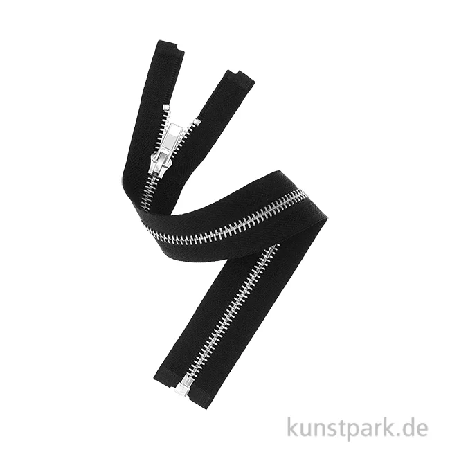 Artikelbild 1 des Artikels “Reißverschluss, Metall, Silber, Schwarz, 5 mm, 30 cm “