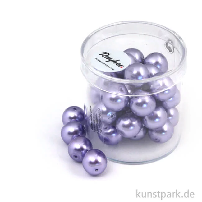 Artikelbild 1 des Artikels “Renaissance Glaswachsperlen - 10 mm - 35 Stück Dose | Flieder“