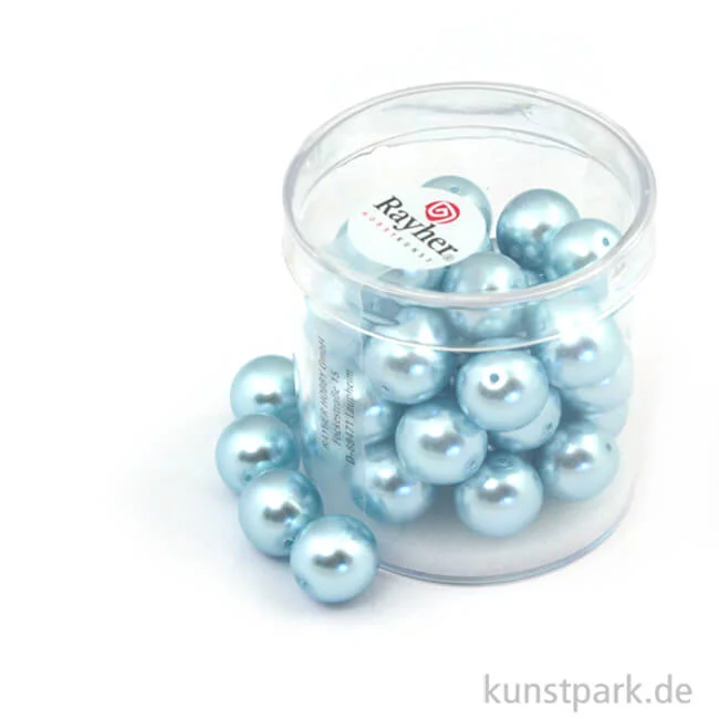 Artikelbild 1 des Artikels “Renaissance Glaswachsperlen - 10 mm - 35 Stück Dose | Hellblau“