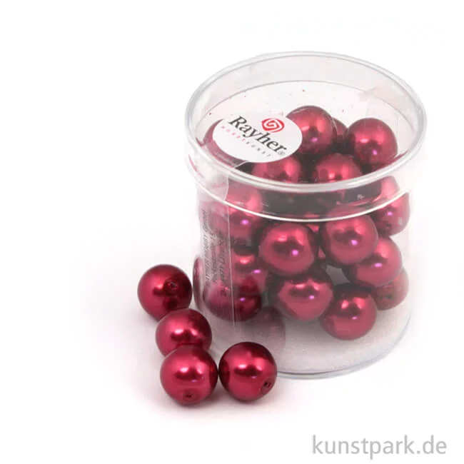 Artikelbild 1 des Artikels “Renaissance Glaswachsperlen - 10 mm - 35 Stück Dose | Klassikrot“