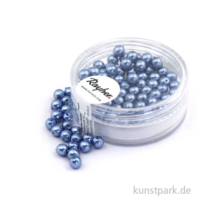 Artikelbild 1 des Artikels “Renaissance Glaswachsperlen - 4 mm - 85 Stück Dose | Azurblau“