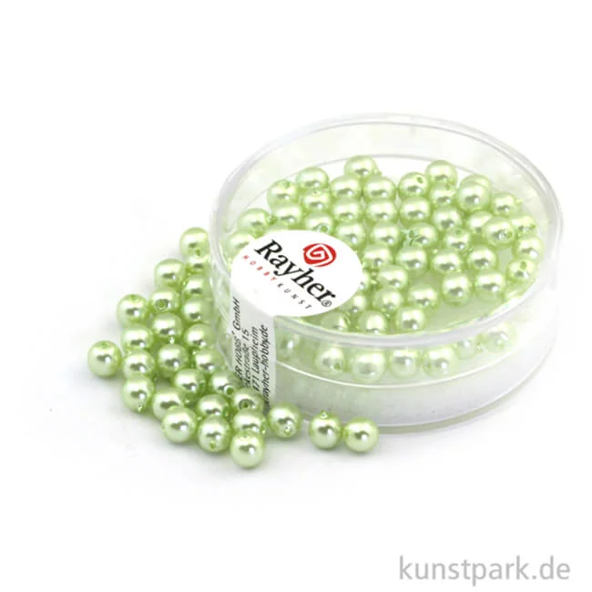 Artikelbild 1 des Artikels “Renaissance Glaswachsperlen - 4 mm - 85 Stück Dose | Lindgrün“