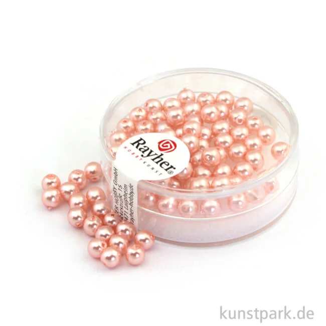 Artikelbild 1 des Artikels “Renaissance Glaswachsperlen - 4 mm - 85 Stück Dose | Muschelrosa“