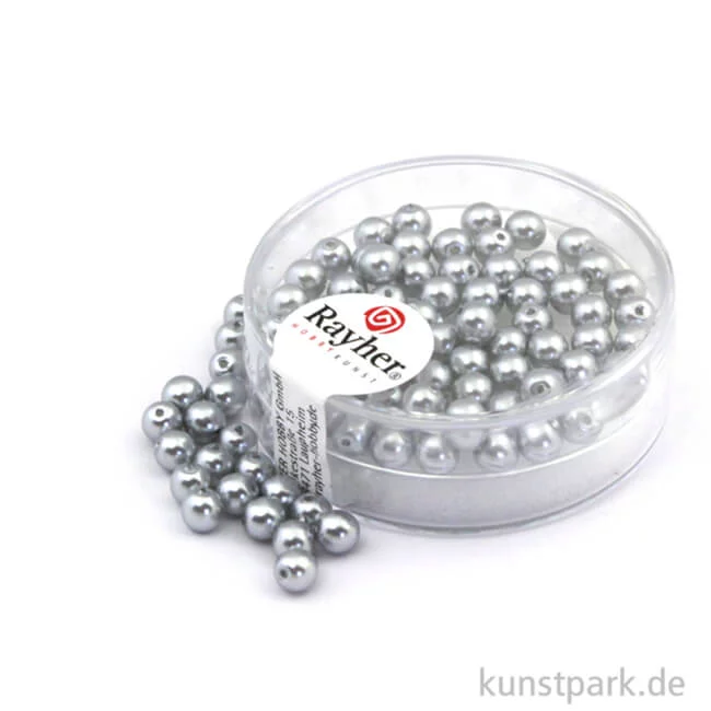 Artikelbild 1 des Artikels “Renaissance Glaswachsperlen - 4 mm - 85 Stück Dose | Silbergrau“