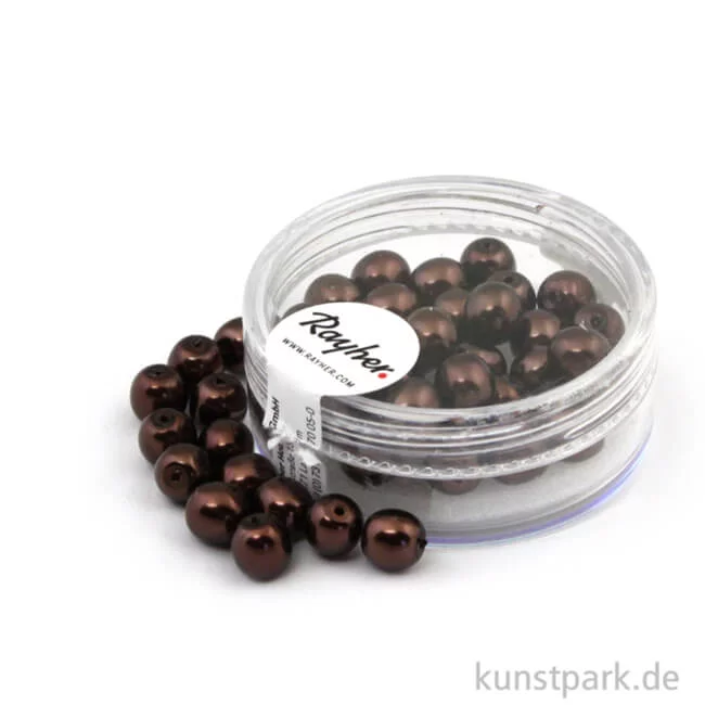 Artikelbild 1 des Artikels “Renaissance Glaswachsperlen - 6 mm - 45 Stück Dose | Nougat“