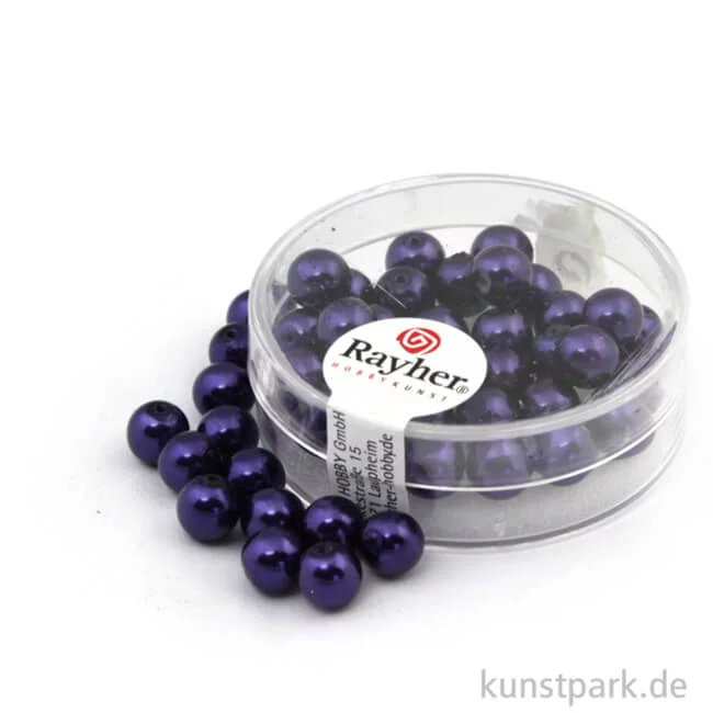 Artikelbild 1 des Artikels “Renaissance Glaswachsperlen - 6 mm - 45 Stück Dose | Pflaume“