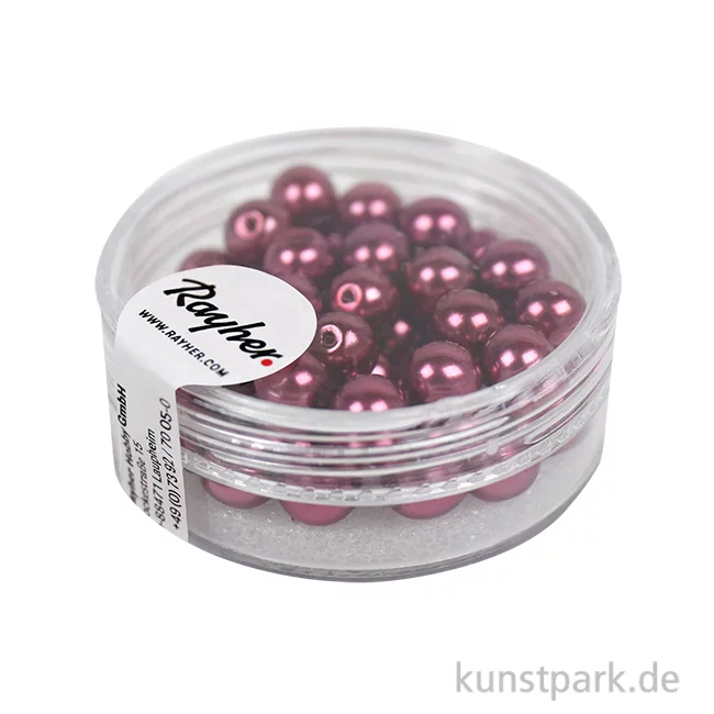 Artikelbild 1 des Artikels “Renaissance Glaswachsperlen - 6 mm - 45 Stück Dose | Bordeaux“