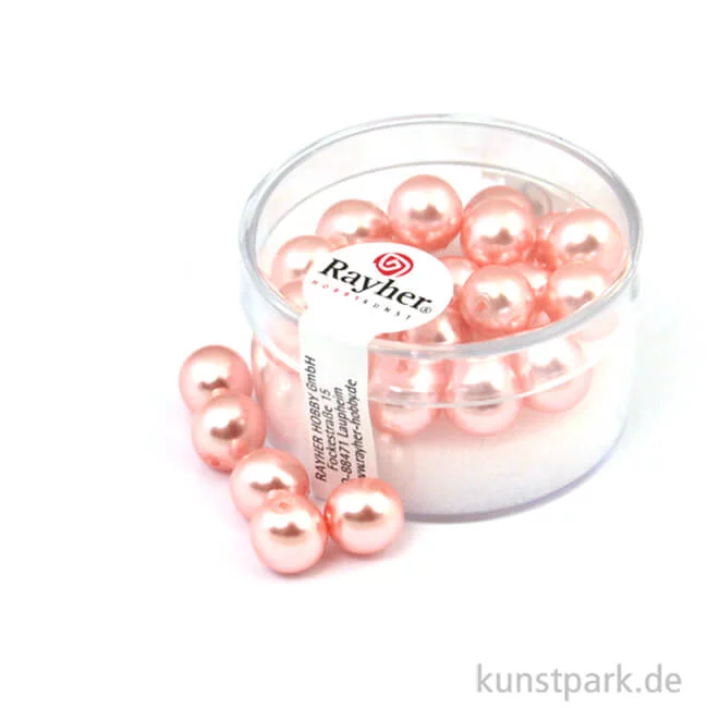 Artikelbild 1 des Artikels “Renaissance Glaswachsperlen - 8 mm - 25 Stück Dose | Muschelrosa“