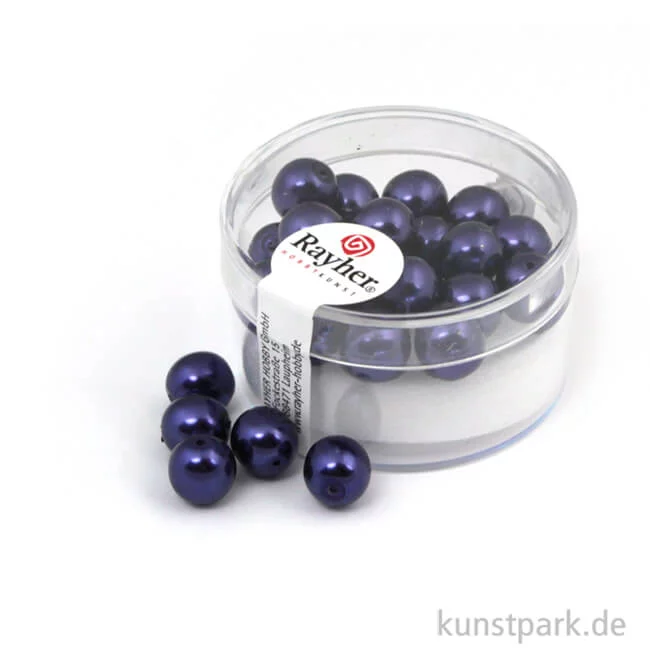 Artikelbild 1 des Artikels “Renaissance Glaswachsperlen - 8 mm - 25 Stück Dose | Pflaume“