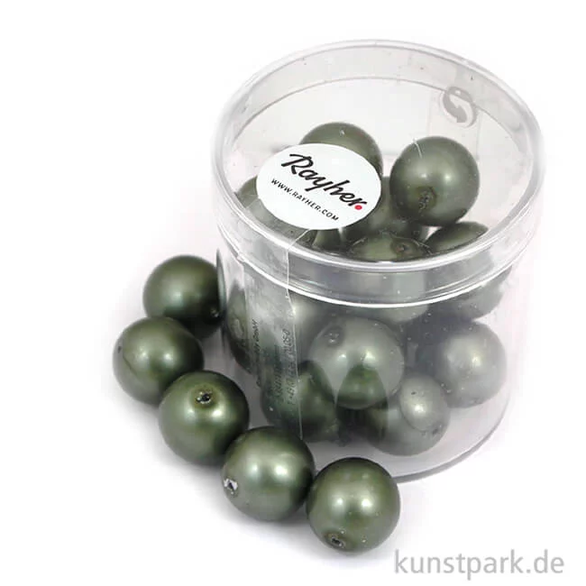 Artikelbild 1 des Artikels “Renaissance Glaswachsperlen matt - 12 mm - 21 Stück Dose | Antikolive“