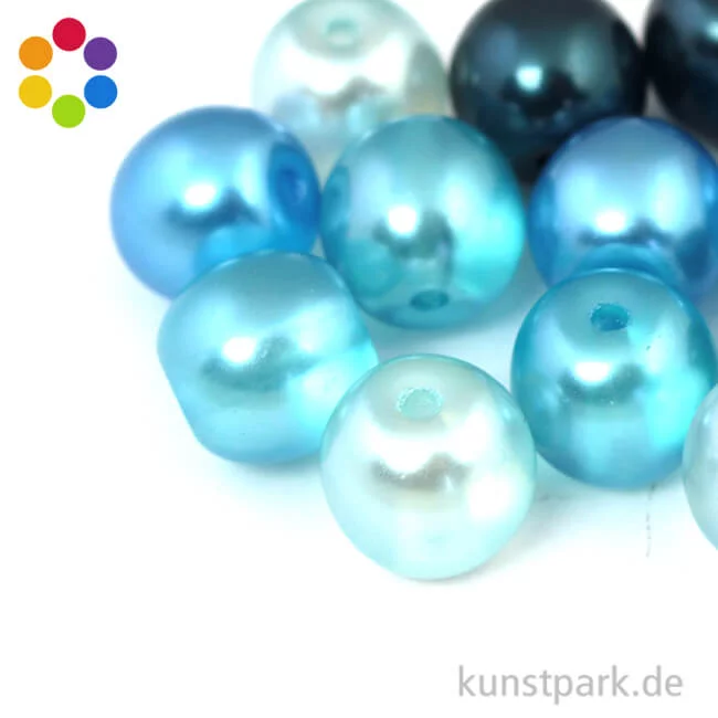 Artikelbild 1 des Artikels “Renaissance Glaswachsperlen MIX halbtransparent - 14 mm - 12 Stück “