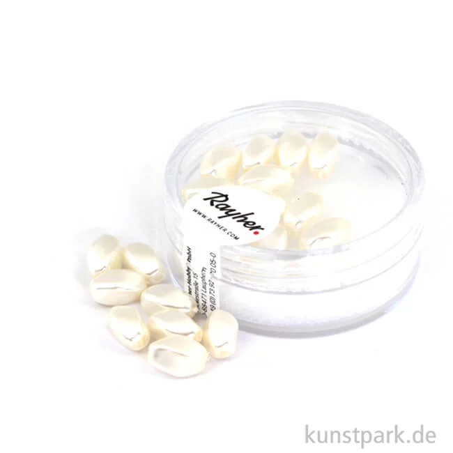 Artikelbild 1 des Artikels “Renaissance-Olive - 9 x 6 mm - 20 Stück Dose | Weiß“